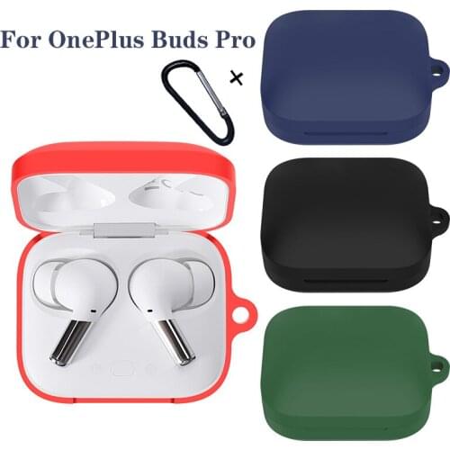 For OnePlus Buds Pro TWS Wireless Bluetooth Earphones Cover For one plus BudsPro 1+Pro Solid Color Non-slip Silicone Case