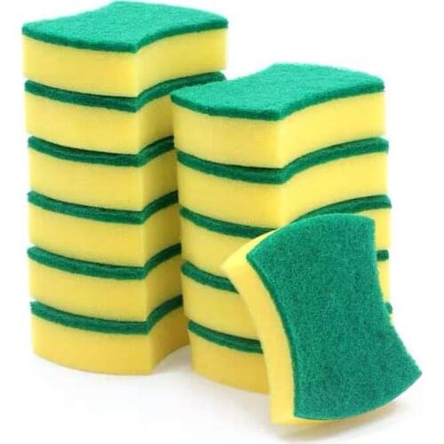 10pcs Dishwashing Sponge Kitchen Nano Emery Magic Clean Rub Pot Rust Focal Stains Sponge Removing Kit Cleaning Brush
