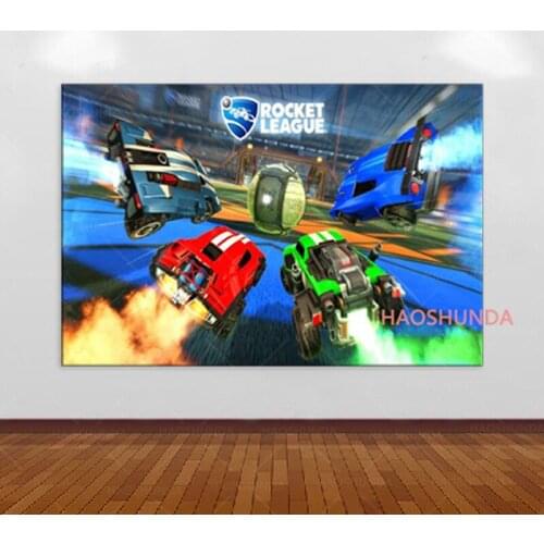 Game Poster Rocket League Comprehensive Cross-platform Competition posterCanvas Poster Wall Art Decor Print Picture Paintings