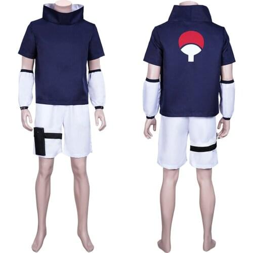 Anime Sasuke Uchiha Cosplay Costume Top Pants Outfits Halloween Carnival Suit
