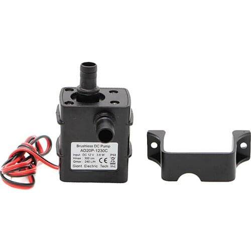 Mini DC 12V 3M 240L/H Brushless Ultra-quiet Motor Submersible Water Pump