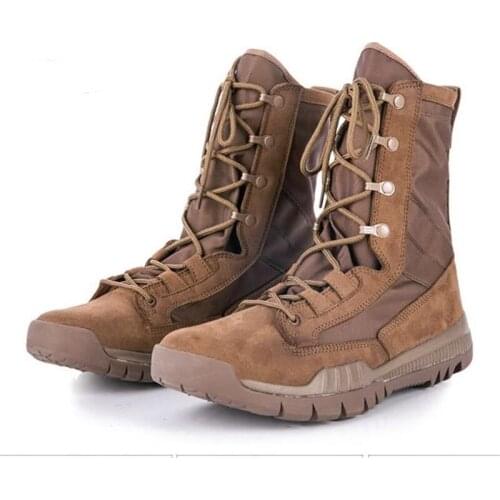 Mens Military Combat Boots Lightweight Mens Tactical Ankle Boot Lace Up Fashion Motorcycle Men Boots Special Force Army Shoes