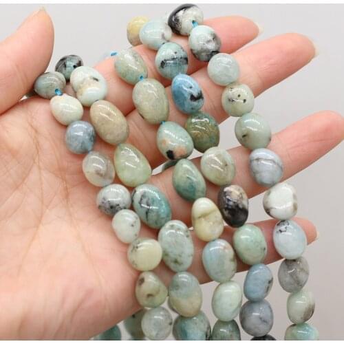 Irregular Semi-Precious Stones Beaded Natural Stone Aquamarine Loose Beads for Jewelry Making DIY Bracelet Unisex Gifts 10-12mm