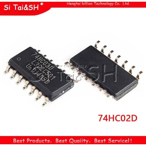 10PCS 74HC02D SOP14 74HC02 SOP SN74HC02DR SOP-14 SN72HC02 SMD new and original IC
