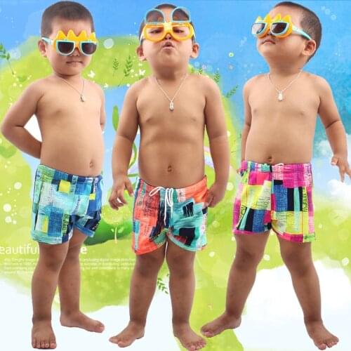 2-12T Boy Swimwear Waist Drawstring Children Swimsuit Kids Beachwear Teenage Swimming Trunk Toddler Bathing Suits Child Trunks