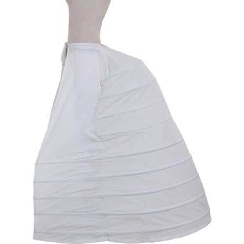 Cosplaydiy Medieval Crinoline Womens Cage Pannier Ball Gown Petticoat White Cage Frame Bustle Underskirt L320
