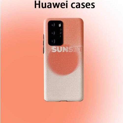 All-inclusive leather gradient mobile phone case suitable for Huawei mate40 30 20 Pro P40 30 20 pro lens huawei nova 7 8 6 case