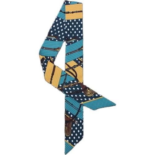 Luxury brand womens small silk scarf thin tie bag ribbon women fashion hair band turban beach long shawl ladies neck scarf MR22