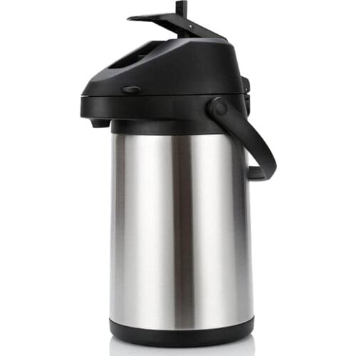 Airpot Thermal Coffee Carafe and Coffee Server, Stainless Steel Insulated Flask, 12 Hour Heat Retention &24 Hour Cold Retention