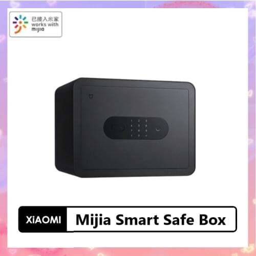 Xiaomi Mijia Smart Safe Deposit Box 65Mn Anti-Drilling Steel Plate Semiconductor Fingerprint Recognition Work with Mi Home App
