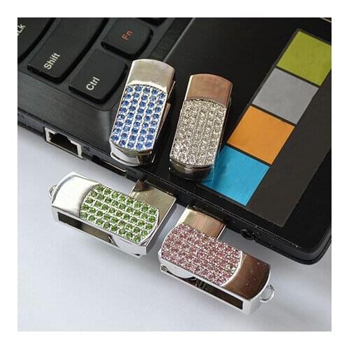 Real Capacity Crystal USB 512GB Pendrive 64GB Flash Drive Jewelry Necklace 8/16/32GB Memory Card Stick Gift Pendrive 1TB 2TB 3.0