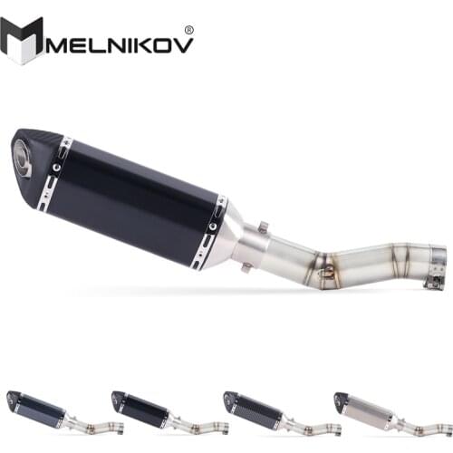 Motorcycle Exhaust Middle Slip On For Suzuki GSXR600 Gsxr700 Gsxr750 K7 GSX R700 R750 R600 GSXR 600 750 2008 To 2010 Exhaust