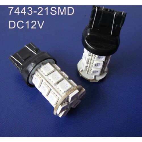 High quality,12V T20 car led,7443 Car Rear Lamp,W21/5W Auto Brake light,t25 Stoplight,7443 Parking Light,free shipping 10pcs/lot