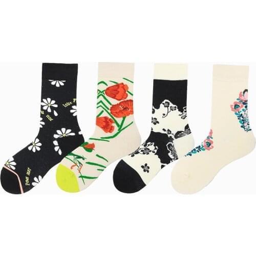 Women Cotton Socks Funny Cute Cartoon Brand Men Socks Big size 36-43 Thick Autumn Winter Art Japanese Style Vintage Socks