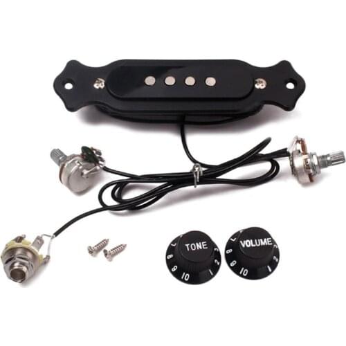 Soundhole Prewired Active Pickup 4 String For Cigar Box Guitar Parts Accessories