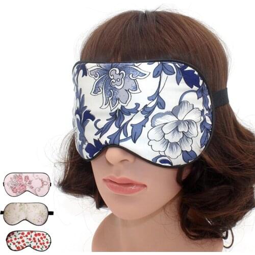 1PC Natural Silk Sleep Mask Sleeping Eye Mask Eyeshade Cover Shade Eye Patch Women Soft Portable Blindfold Travel Nap Eyepatch