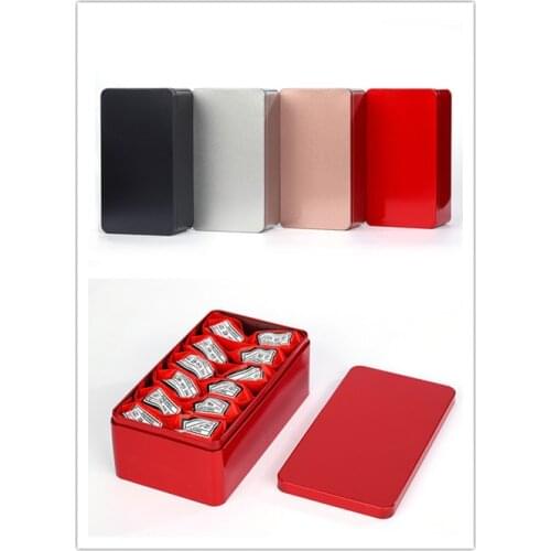 10pcs Metal Storage Box Tin Silver Storage Box Case Organizer For Money Coin Candy Key