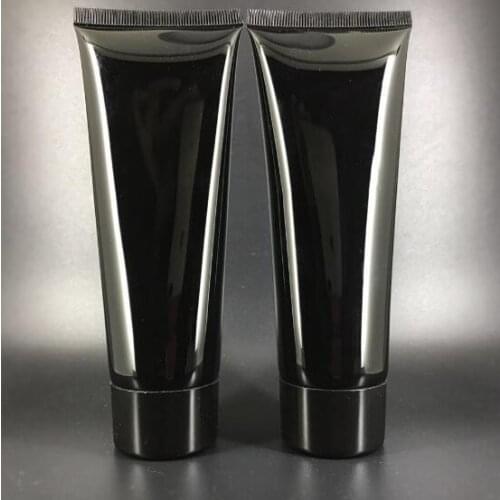 100pcs/lot 50g/80g/100g black Empty Mini PE Soft Cosmetic Soft Tube, squeeze bottles, Plastic Cosmetic Container