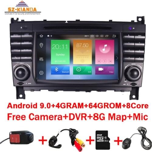 7"Android 10.0 Car DVD for Mercedes Benz C Class W203 2004-2007 c200 C230 C240 C320 C350 CLK W209 2005 Sat Navi GPS Radio WiFi