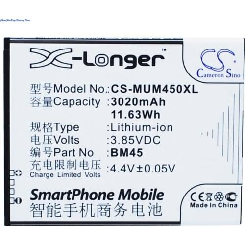 Cameron Sino 3020mAh Battery BM45 for XiaoMi Note 2