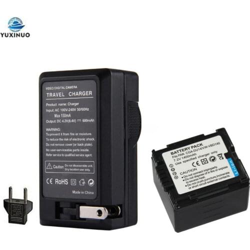 VW-VBD140 CGA-DU12 DU14 Battery + Charger For PANASONIC NV-GS330 GS400 GS408 GS500 MX500 PV-GS90 GS120 VW-VBD210 VBD070 VBD120