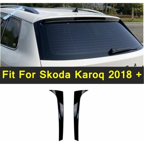 Lapetus Auto Styling Rear Window Windshield Spoiler Side Triple-Cornered Cover Trim Accessories For Skoda Karoq 2018 - 2020