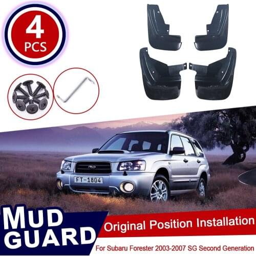 For Subaru Forester SG 2003~2007 Car Mud Flaps Front Rear Mudguard Splash Guards Fender Mudflaps Flap Accessories 2th Gen 2006