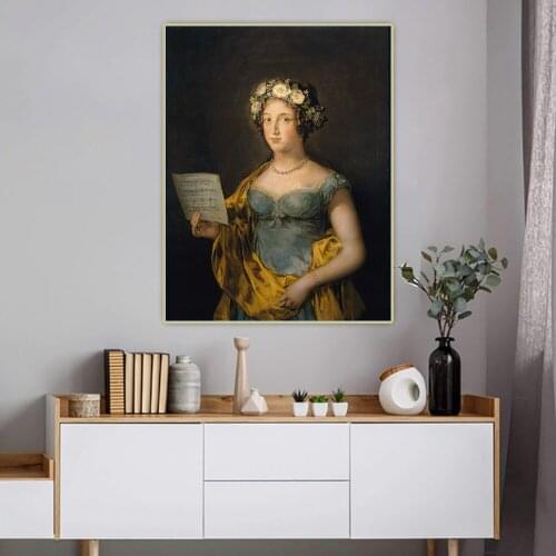 Citon Francisco Goya《Portrait of the Duchess of Abrantes》Canvas Oil Painting Art Picture Wall Background Decor Home Decoration