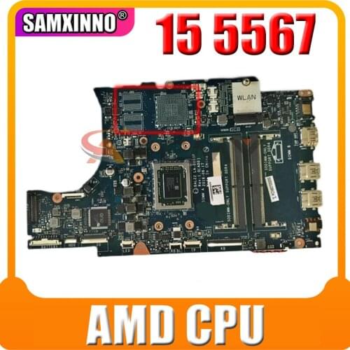 For Dell Inspiron 15 5567 Laptop Mainboard AMD cpu in-built 0091H1 BAL22 LA-D803P REV:1.0(A00) fully tested Free Shipping