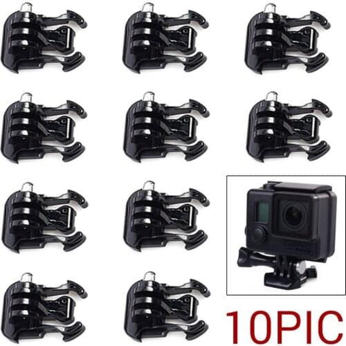 For Gopro Buckle Clip Mount Base Mounts 10pcs for Go pro Hero 9 8 7 6 5 4 Xiaomi Yi 4K II SJCAM SJ4000 SJ5000 SJ6000 Accessories