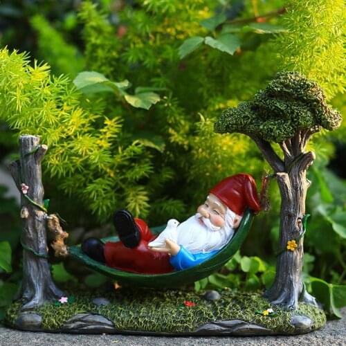 Hammock dwarfs gifts beautiful garden creative decoration Christmas gifts resin crafts ornaments