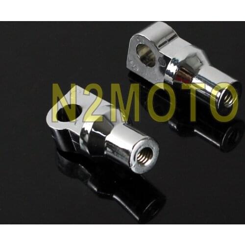 Chrome Motorcycle Foot Peg Male Mount Adapter Highway Passenger Footrest Mounting Bolt for Harley Chopper Cafe Racer Universal