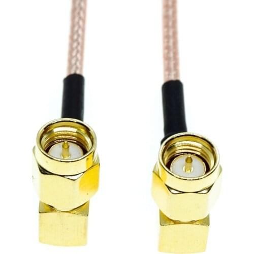SMA MALE RIGHT ANGLE to SMA MALE RIGHT ANGLE Coax RF RG316 Cable Lot RF Jumper Pigtail