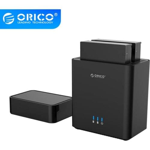 ORICO 3.5 inch 2 Bay Magnetic-type Type-C Hard Drive Enclosure,Plug and play,Supported System Windows/Mac/Linux 5Gbps rate