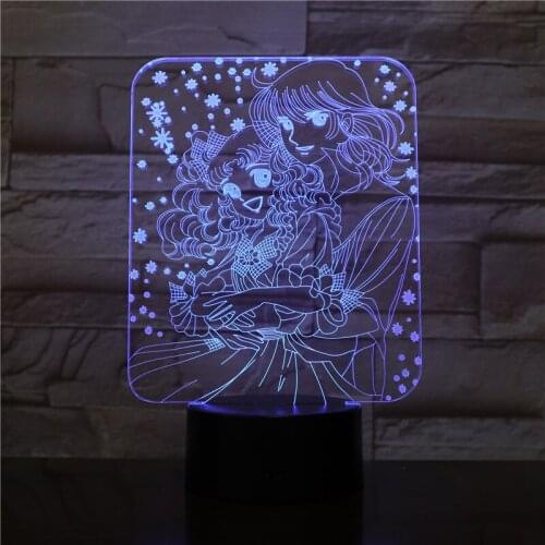 Beautiful 3D LED Night Light Girl Room Bar Decor Pretty Pattern Christmas Gift for Girls Kid USB Desk Sleep Lamp Dropship 2411
