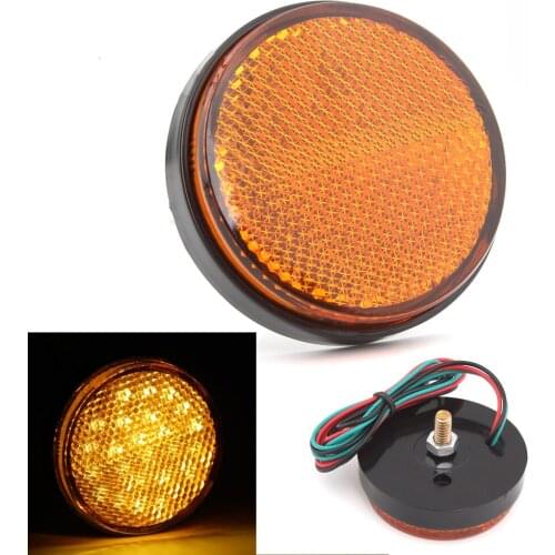 Motorcycle 12V Round Tail Lights Brake Stop Turn Signal Lamps For Motorcycle Car Pickup Truck Trailer RV SUV