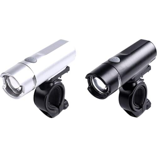 Leadbike LED Highlight Bicycle Waterproof Headlights Riding Long Life Flashlight black silver