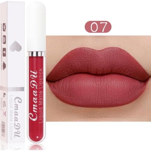 CmaaDu 18 Color Matte Non-stick Cup Waterproof Lipstick Long Lasting Lip Gloss Matte Velvet Lipsticks Anti Fade Makeup Cosmetic