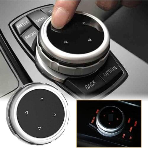 Modified Center Console Multimedia Control Button Knob Trims Cover Decoration ABS Plastic Decoration for BMW F10 F20 F30 iDrive