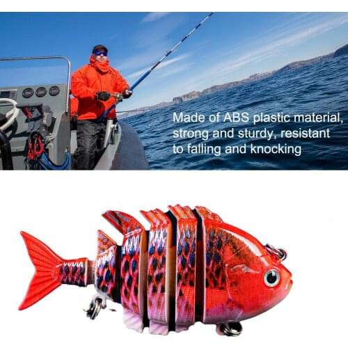 6Pcs/Set Lure Bait Set Simulated Vivid Pattern Segmented Large Swing Reflective Fishing Lure Kit for Outdoor