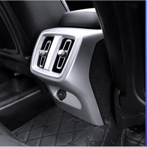 For Volvo XC40 XC 40 2019 2020 Carbon fiber Car Rear Seat Air Conditioning Vent Cover Trim Styling Accessories