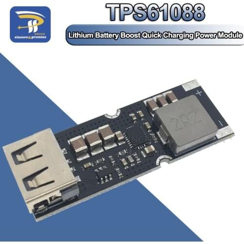 Single Cell Lithium Battery Boost Power Module Board 3.7V 4.2V Liter 5V 9V 12V USB Mobile Phone Fast Charge QC2.0 QC3.0 TPS61088