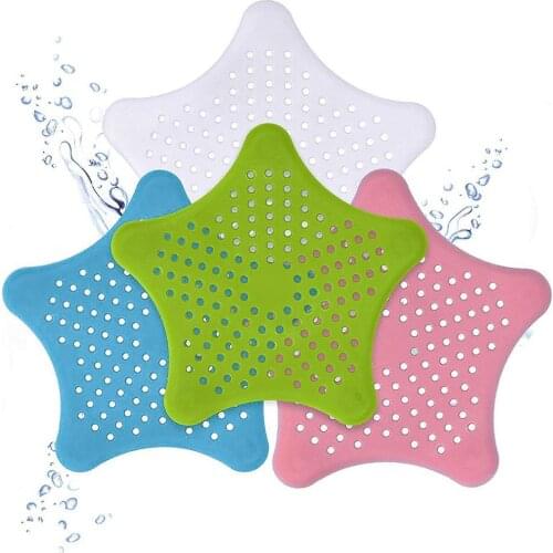 Five-Pointed Star Kitchen Shower Anti-Clogging Floor Toilet Drain Filter Sink Strainer Bathroom Hair Blocking Silicone Cover