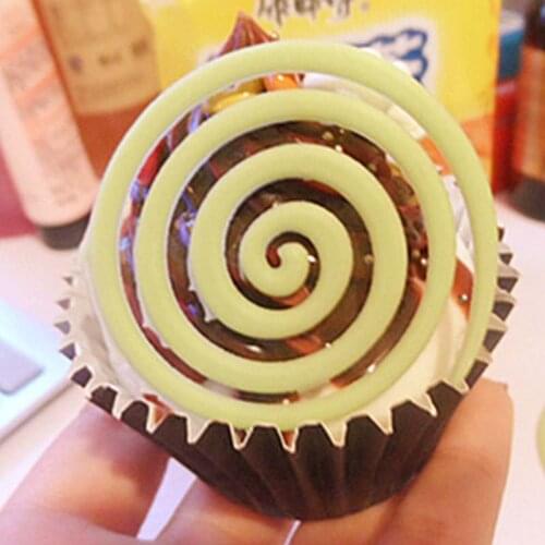 3D Swirl Shape Silicone Chocolate Mold Bakeware Birthday Cake Cookie Decorating Tools Chocolate Mould Stencil Muffin Pan DIY