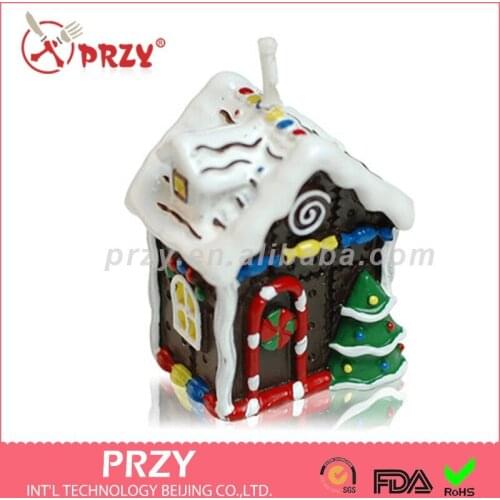 Handmade birthday cake silicone mold 3d creative holiday party chocolate Christmas Eve candle gift biscuit house molds