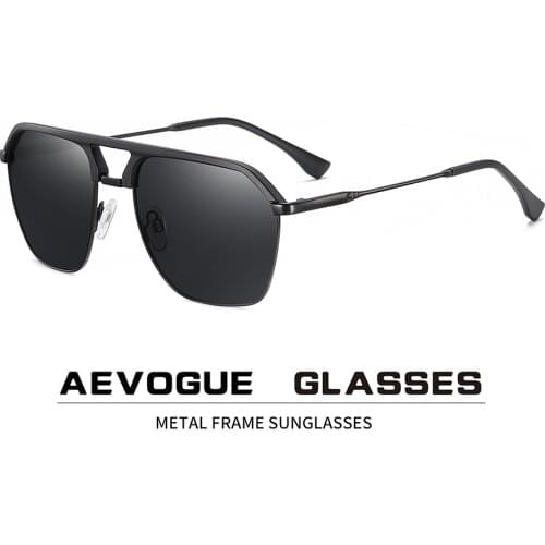 AEVOGUE 2020 New Fashion Classic Men Women Metal Polarized Sunglasses Retro Sun Glasses Brand Designer UV400 AE0855