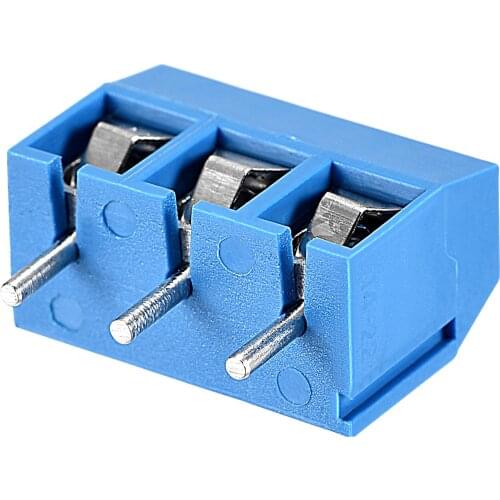 Uxcell PCB Screw Terminal AC300V 15A 3P 5mm Pitch for Prototype Board Blue Pack of 30