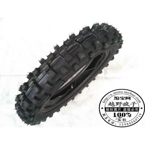 Off Road Tire 90/100-14 with Inner Tube 90/100-14 for Dirt Pit Bike Motocross Off Road Motorcycle 14 inch Rear Wheel