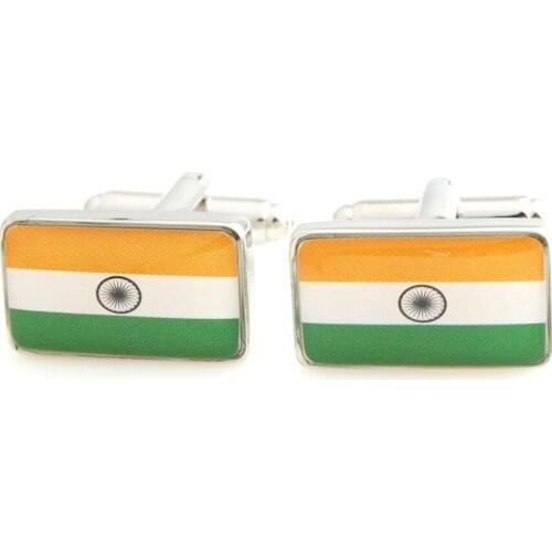 YH-1840 Brazil,Mexico,China,India,Singapore Flag Cufflinks