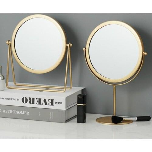 Mirror makeup mirror desktop home desk vertical dressing mirror female dormitory portable fill light mirror round mirror CL81201